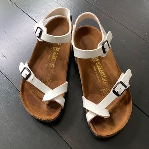 Birkenstock white sandals size 35/US sz 5